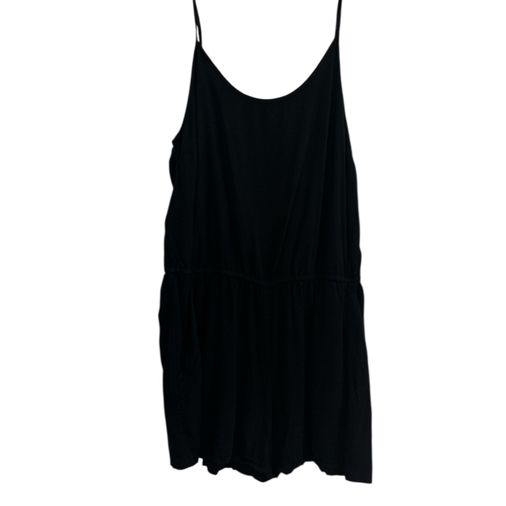 Black Sleeveless Cotton Romper Basic Perfect Trav… - image 2